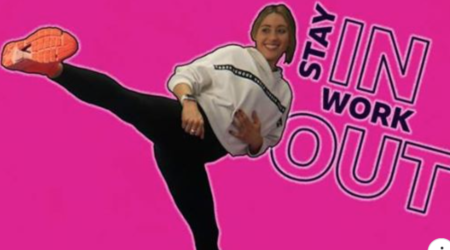 Health and Fitness Daily Activity: Try this stay in workout from Double Olympic Champion Jade Jones!  This workout is a circuit with 6 exercises which you can complete as many times as you want!