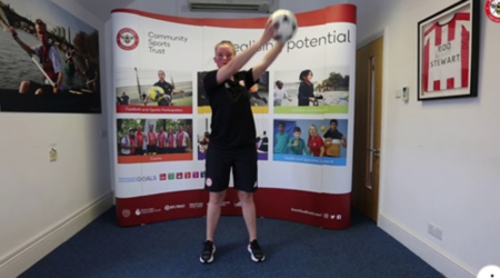 Health and Fitness Daily Activity: Try this Soccercise exercise to start your Monday. All you will need is a small space and a football and you can use the music in the video or you can choose your own motivational music!